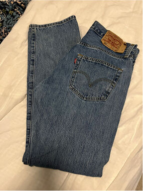 Men's Vintage Levi's 90s 501 Straight Leg Jeans Original Blue 32x32